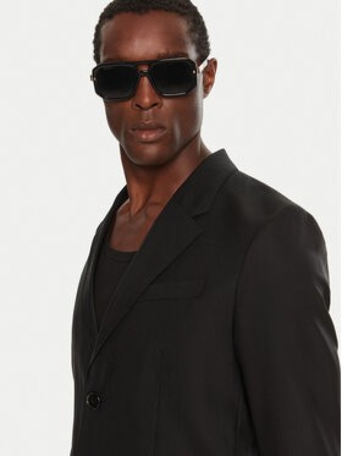 AMI Paris Marynarka HBV008.WV0044 Czarny Regular Fit