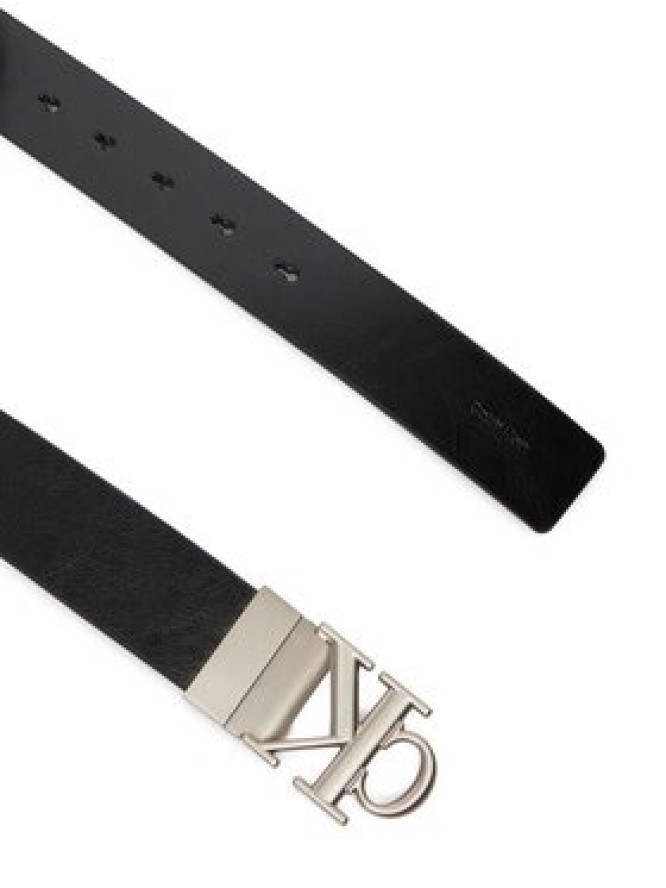 Calvin Klein Pasek Ck Buckle Tumbled 35Mm Adj/Rev LV04D7049G Czarny