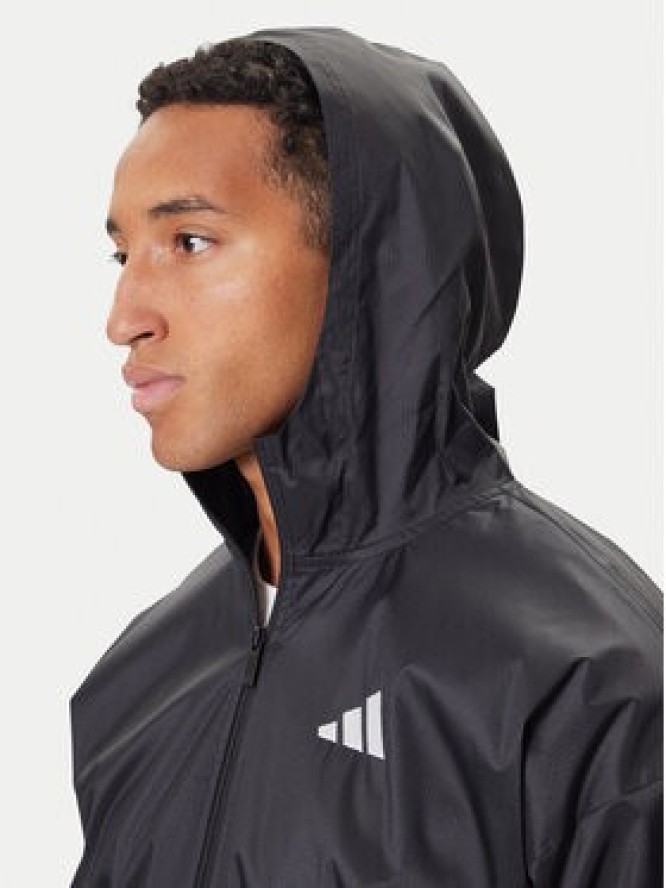 adidas Wiatrówka Essential 3-Stripes Ripstop IM7848 Czarny Regular Fit