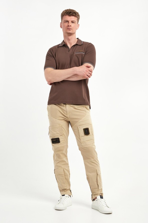 Polo męskie z haftem AERONAUTICA MILITARE