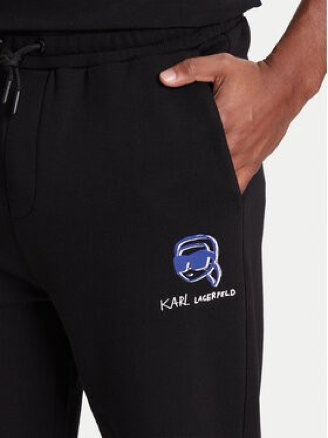 KARL LAGERFELD Spodnie dresowe 705113 553904 Czarny Loose Fit