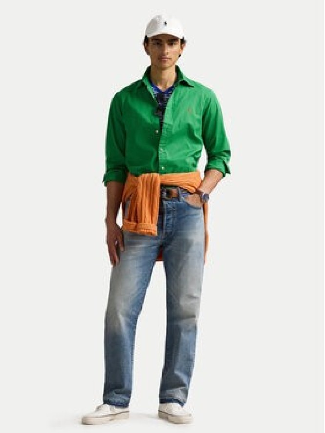 Polo Ralph Lauren Koszula 710937993013 Zielony Custom Fit