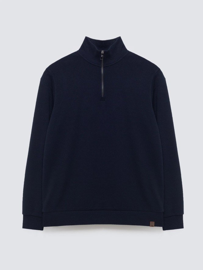 Bluza męska ze stójką granatowa Salih 403