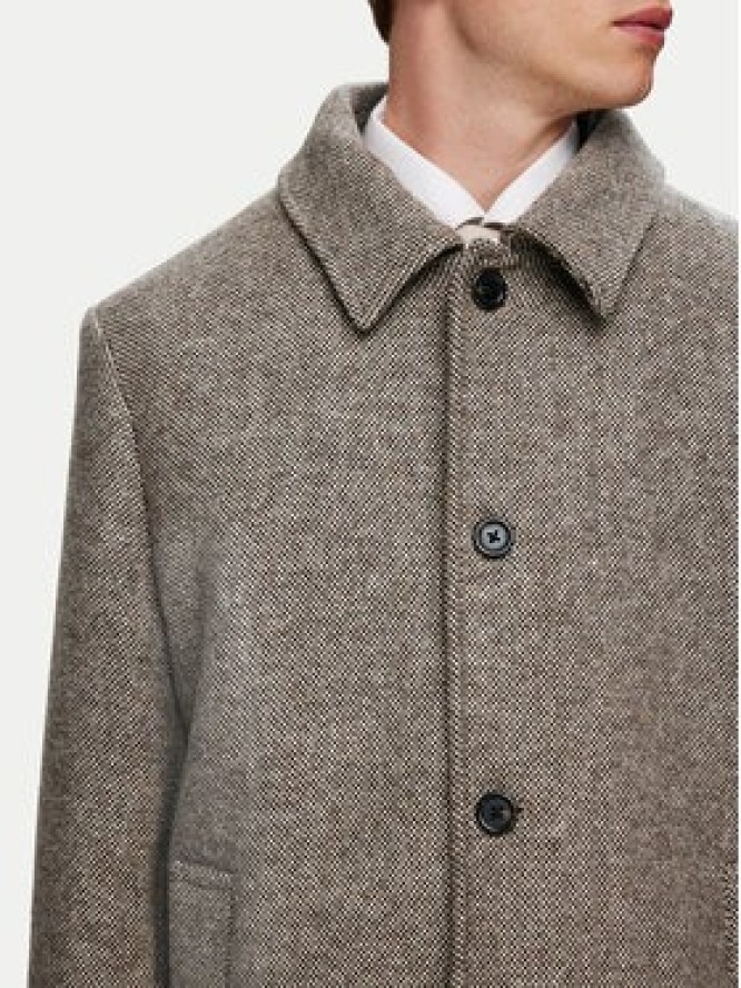 Selected Homme Płaszcz wełniany 16089348 Beżowy Regular Fit