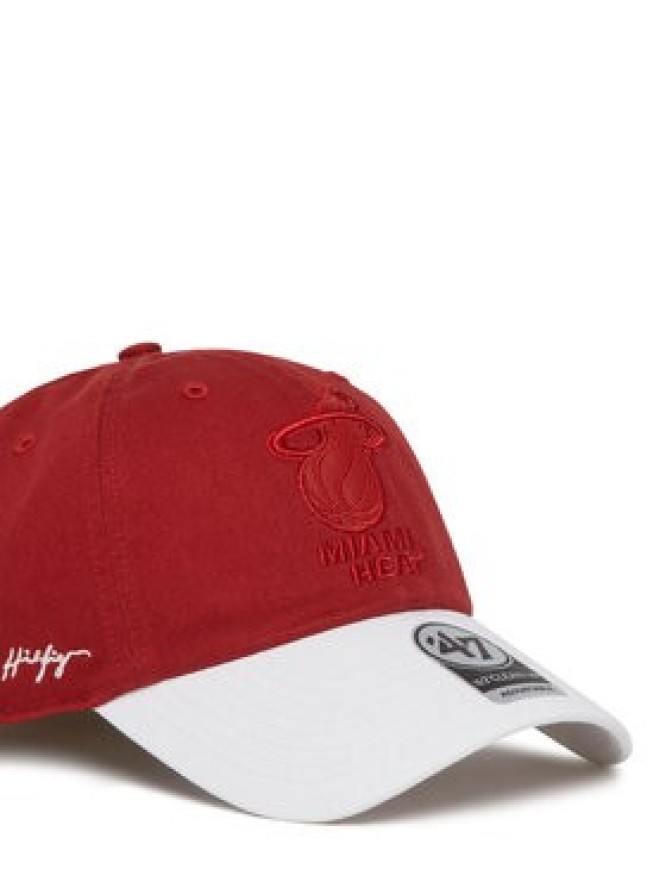 47 Brand Czapka z daszkiem NBA Miami Heat '47 x Tommy Hilfiger Courtside '47 Clean Up THCCU236GWL Czerwony
