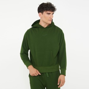 Unisex bluza z kapturem F BOXY ciemnozielona