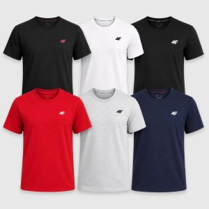 KOMPLET KOSZULEK MĘSKICH 4F ZESTAW 6PAK T-SHIRT S TTSHM3341
