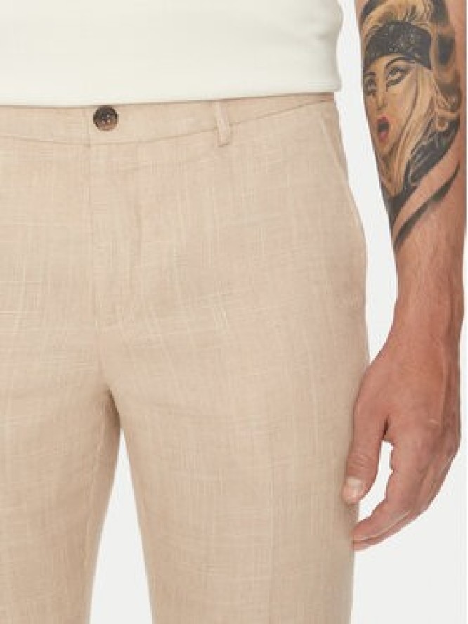 Lindbergh Garnitur 30-606060 Beżowy Slim Fit