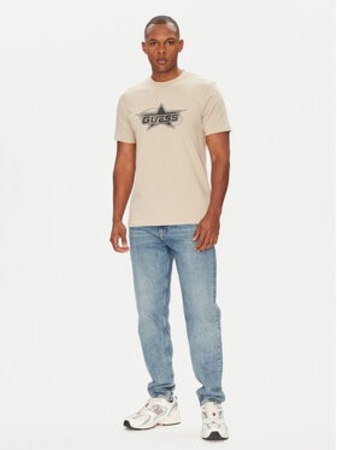 Guess T-Shirt Z5YI02 I3Z14 Beżowy Regular Fit