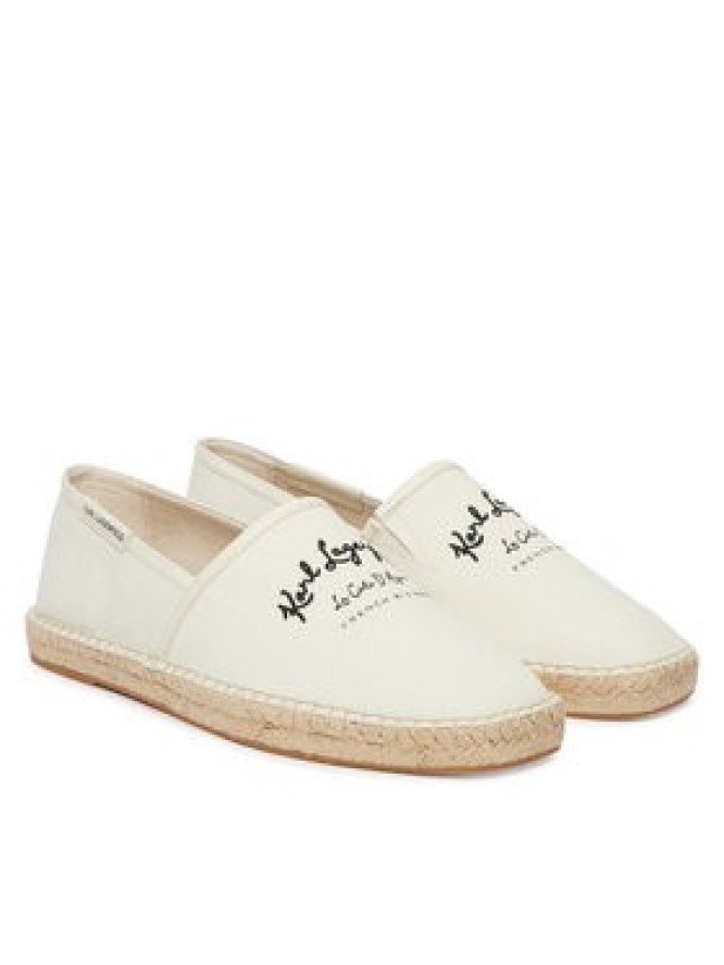 KARL LAGERFELD Espadryle Kamino KL70126 Kremowy