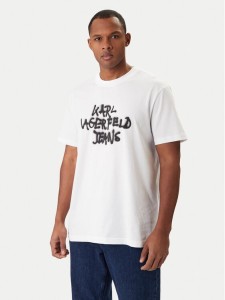 Karl Lagerfeld Jeans T-Shirt B1M17065 Biały Regular Fit