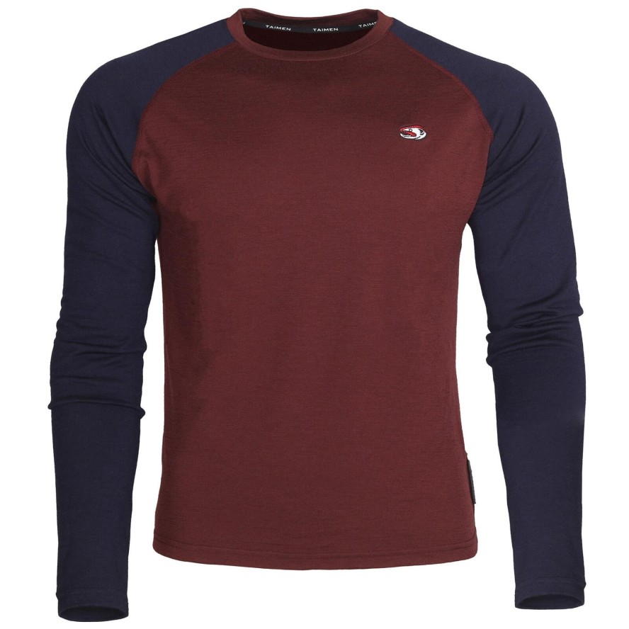 Koszulka merino Taimen Kerulen - Midnight/Wine