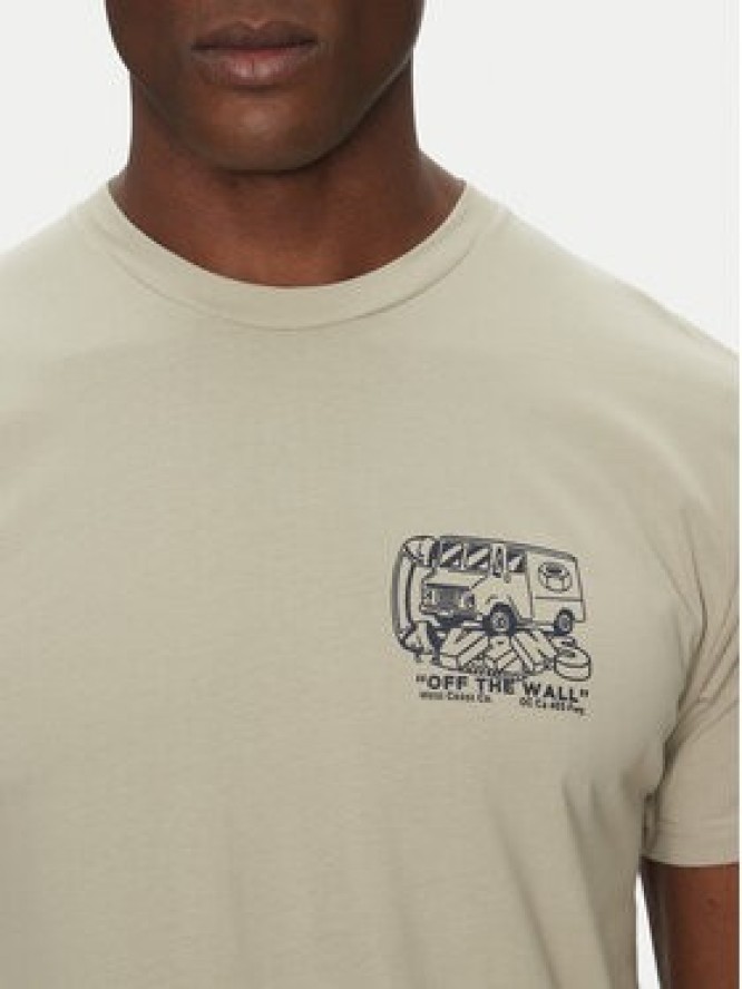 Vans T-Shirt Next Stop VN000NHPZUJ1 Beżowy Regular Fit