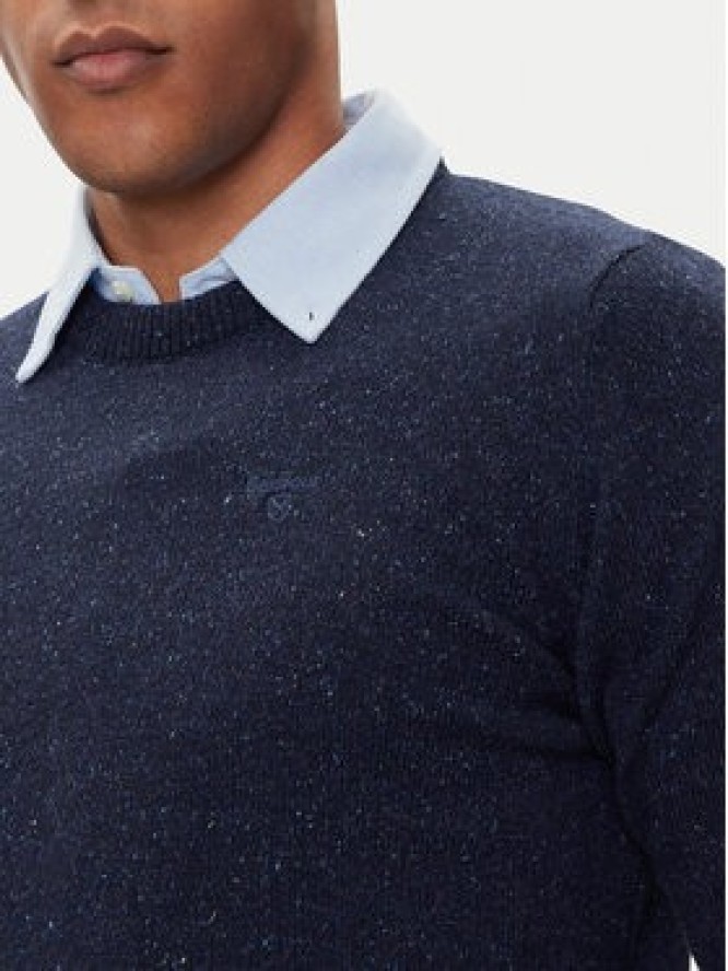 Barbour Sweter Essential Tisbury MKN0844GY12 Granatowy Regular Fit