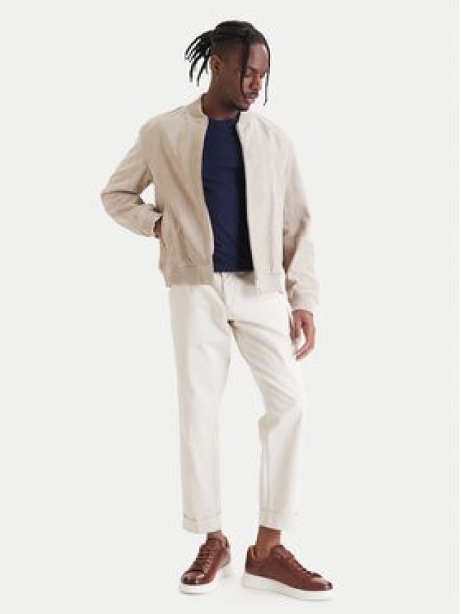 BOSS Kurtka skórzana H-Muller 50543213 Beżowy Regular Fit