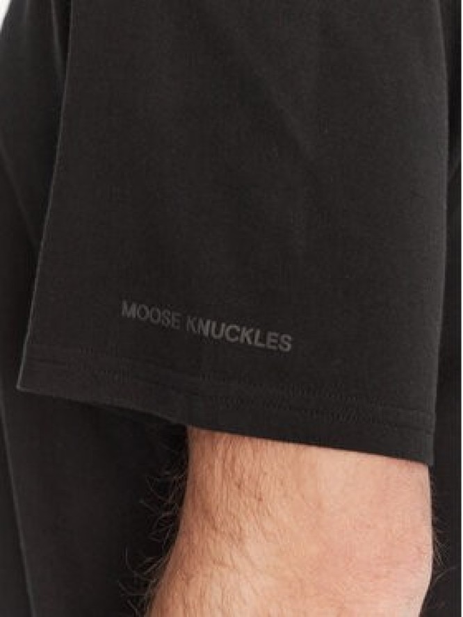 Moose Knuckles T-Shirt Maurice M15MT776 Czarny Standard Fit