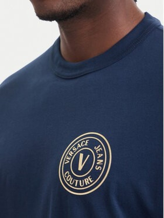 Versace Jeans Couture T-Shirt 80GAHT04 CJ00T Granatowy Regular Fit