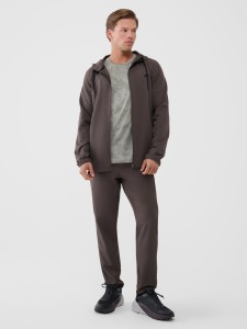 4F Spodnie treningowe szybkoschnące męskie - brązowe XL