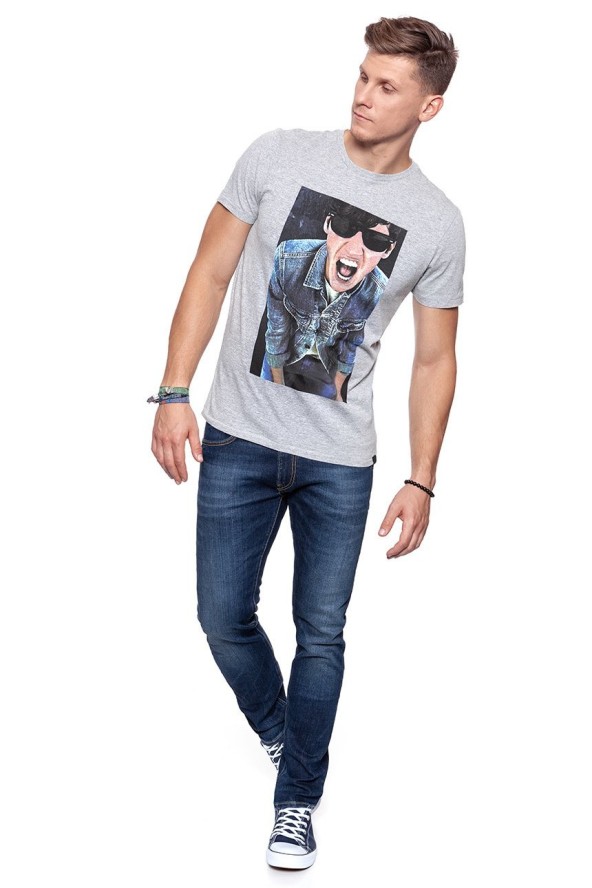 LEE T SHIRT PHOTO TEE GREY MELE L65UAI37