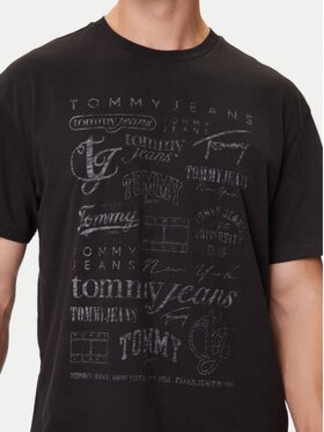 Tommy Jeans T-Shirt Archive Logos DM0DM21584 Czarny Relaxed Fit