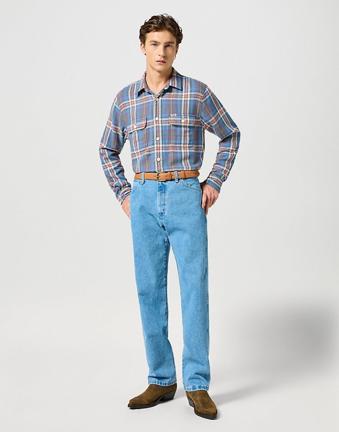 WRANGLER MĘSKI PASEK SKÓRZANY BOMBATO BELT DARK COGNAC 112358067 PREMIUM W0CL014422