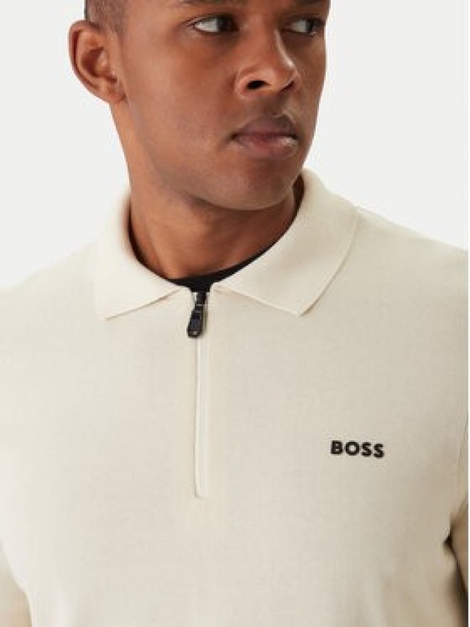 BOSS Sweter Ever-X 50551688 Écru Regular Fit