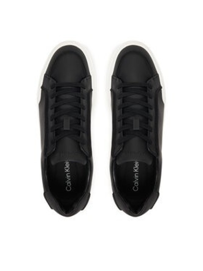 Calvin Klein Sneakersy Chunky Cupsole Lace Up Lth Pinch YM0YM01454 Czarny