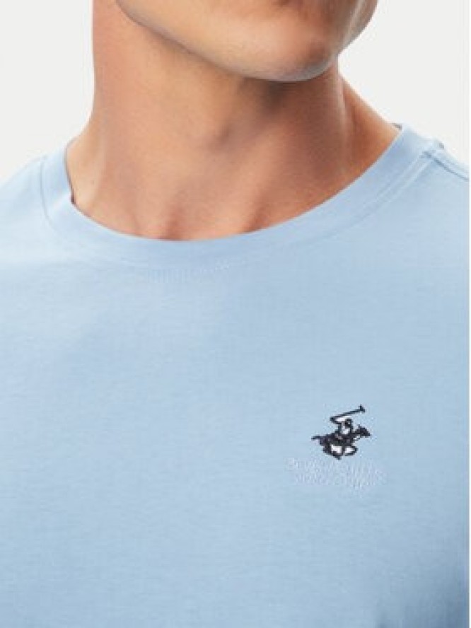 Beverly Hills Polo Club T-Shirt P-SS26M-TS41740 Niebieski Regular Fit