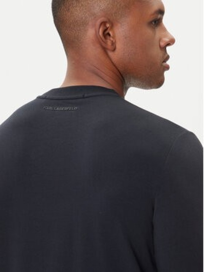KARL LAGERFELD Longsleeve 755052 554235 Granatowy Regular Fit