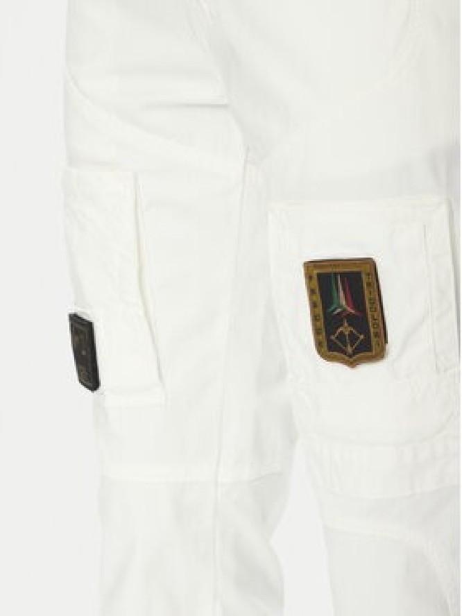 Aeronautica Militare Spodnie materiałowe 251PA1387CT1493 Biały Regular Fit