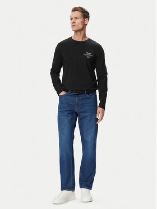 Tommy Hilfiger Longsleeve Script Stack MW0MW43225 Czarny Regular Fit