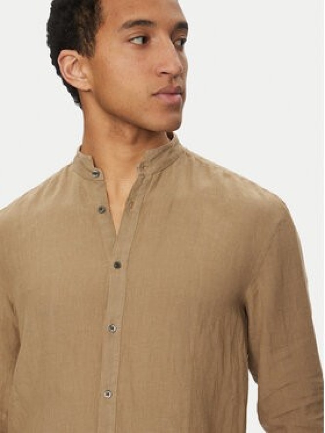 HUGO Koszula Elvory 50490740 Beżowy Slim Fit