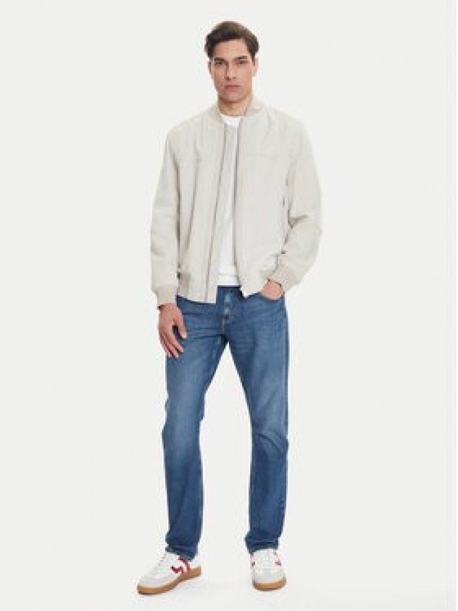 BOSS Kurtka skórzana Johice 50543505 Beżowy Regular Fit