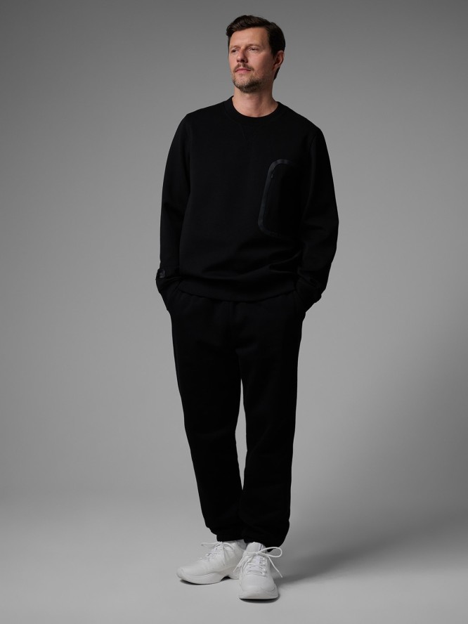 4F Bluza dresowa regular bez kaptura męska 4F x Robert Lewandowski - czarna XL