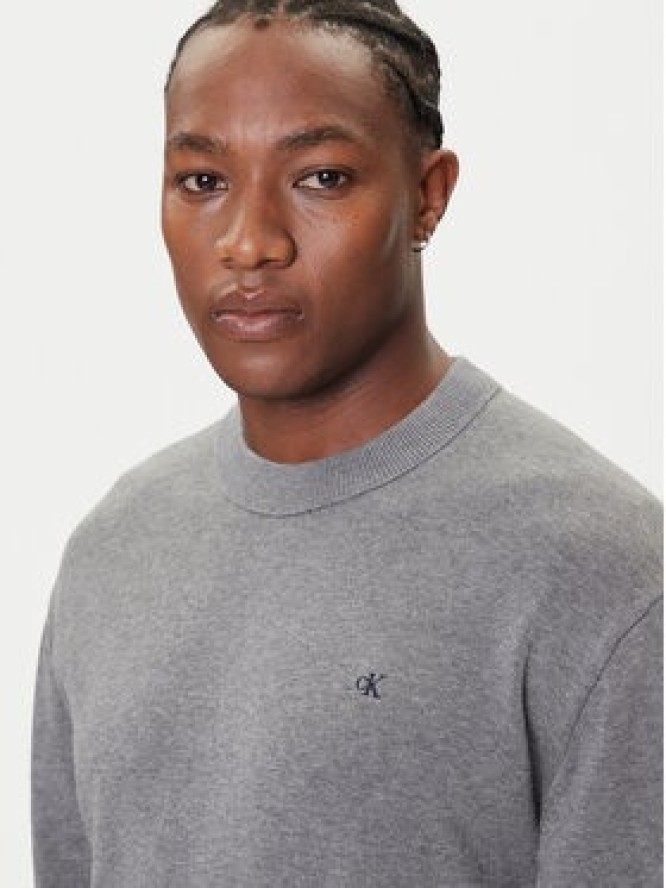 Calvin Klein Jeans Sweter LV04RC309G Szary Regular Fit