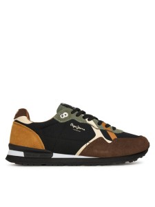 Pepe Jeans Sneakersy Brit Prints M PMS400002 Brązowy