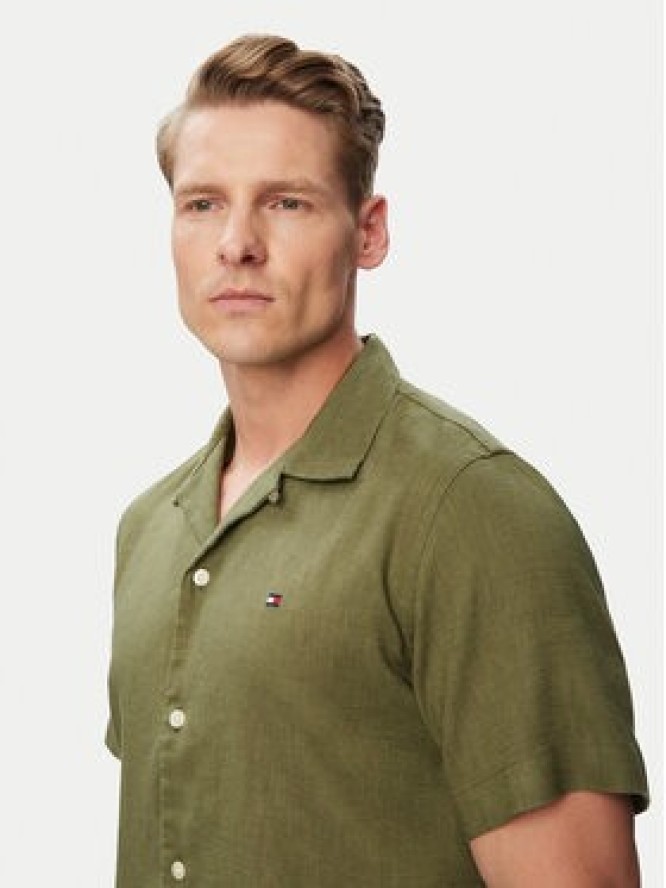 Tommy Hilfiger Koszula MW0MW43090 Zielony ciemny Regular Fit