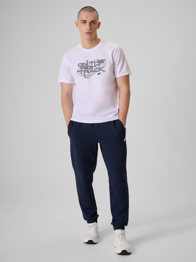 4F Spodnie dresowe joggery męskie - granatowe S