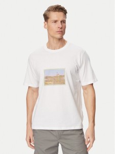 Jack & Jones T-Shirt Montauk Photo 12290890 Biały Regular Fit