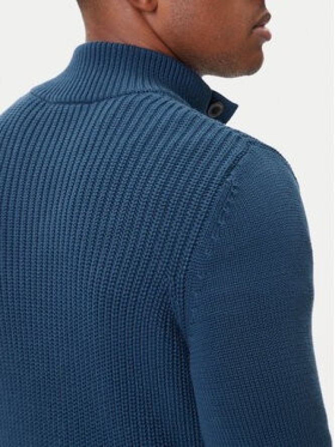 Aeronautica Militare Sweter 252MA1572UL00409 Niebieski Slim Fit