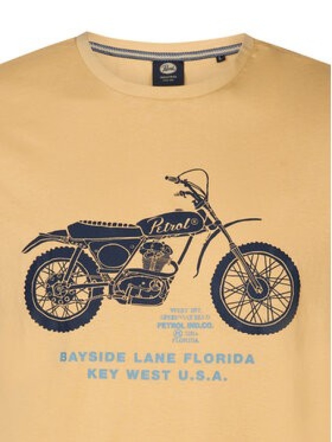Petrol Industries T-Shirt M-1050-TSR707 Żółty Regular Fit