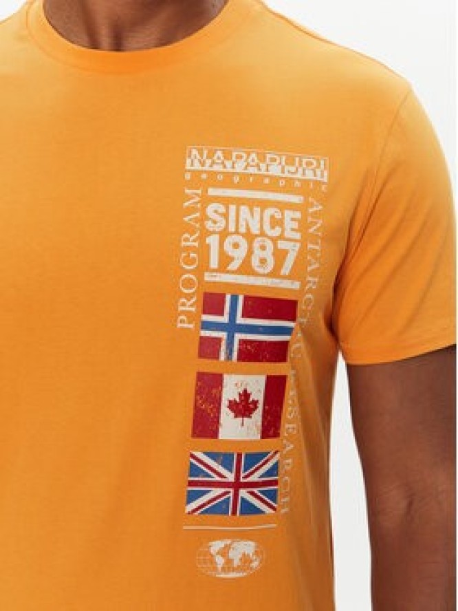 Napapijri T-Shirt S-Turin NP0A4HQG Pomarańczowy Regular Fit