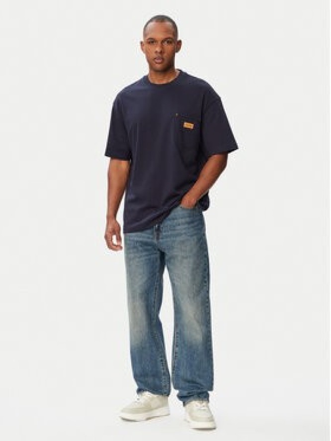 HUGO T-Shirt Nevado 50564045 Granatowy Loose Fit