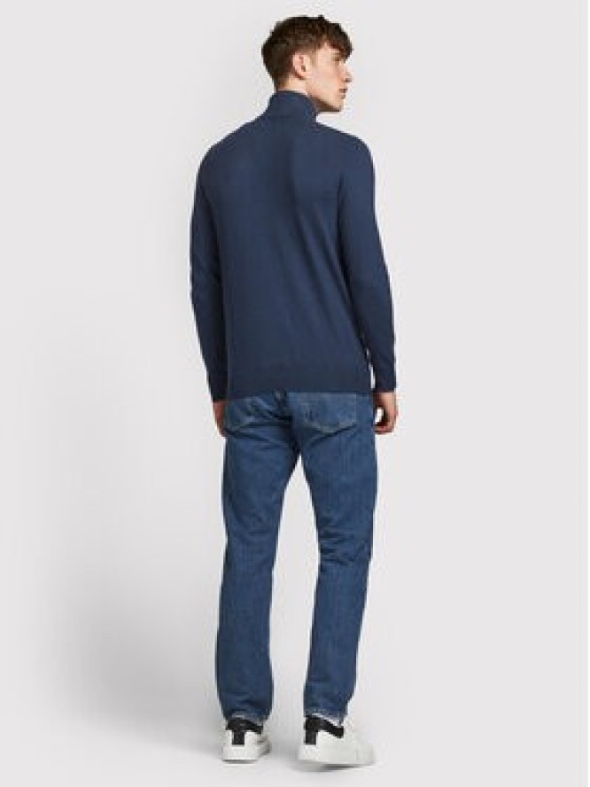 Jack & Jones Sweter Emil 12189339 Granatowy Regular Fit