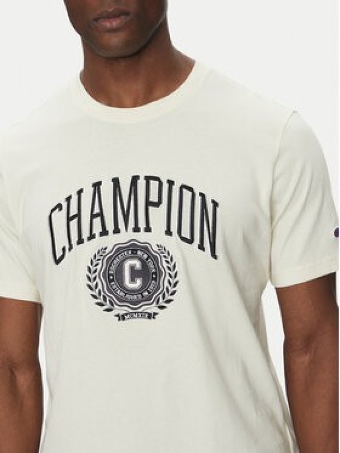 Champion T-Shirt 221174 Écru Regular Fit