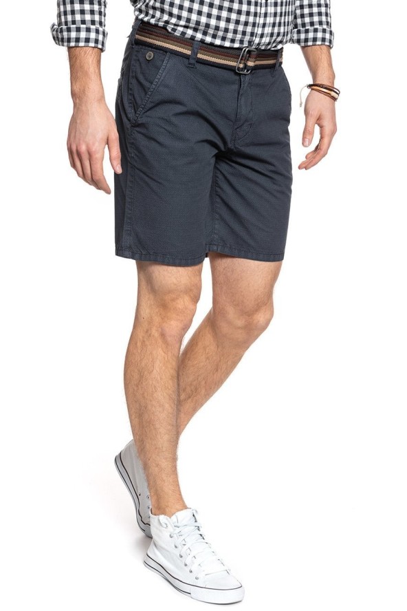 SPODENKI MUSTANG Denver Short Check Print 1912-Total Eclipse 1007528 11318