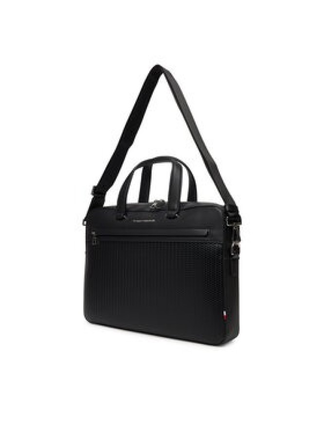 Tommy Hilfiger Torba na laptopa Th Woven Computer Bag AM0AM13660 Czarny