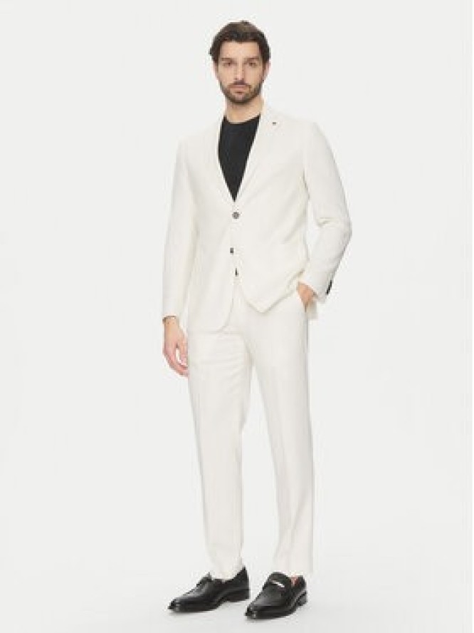 Michael Kors Spodnie garniturowe MK0SP01067 Écru Regular Fit