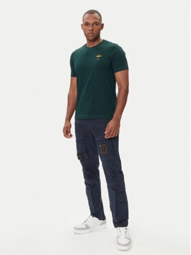 Aeronautica Militare T-Shirt 252TS1580UJ00372 Zielony Regular Fit