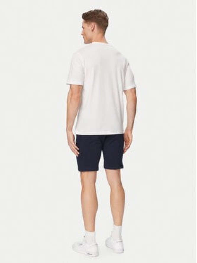 Jack & Jones Komplet t-shirt i spodenki College 12298226 Biały Regular Fit